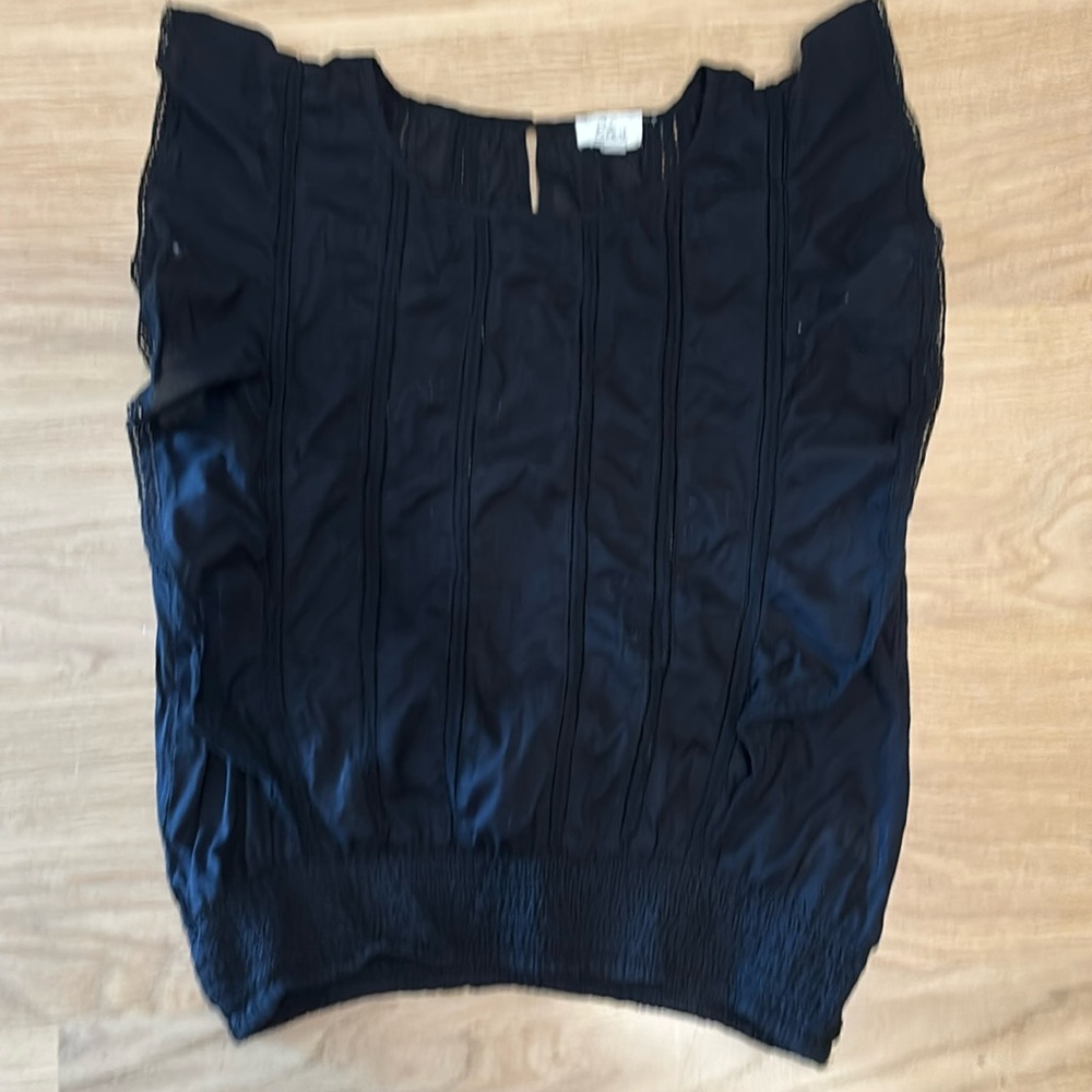 Black summer eyelet top